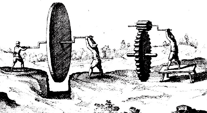 Cranking wheels in the air making the music of the spheres